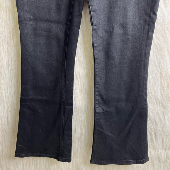 7 For All Mankind Black High Waist Bootcut Jeans Modal Cotton Womens Size 26 - Picture 5 of 12